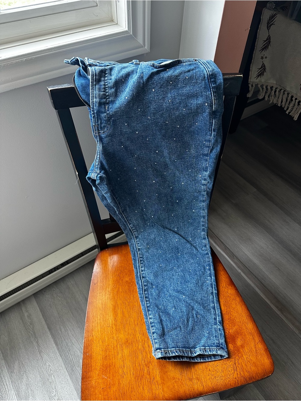Old Navy OG Straight Rhinestone Jeans